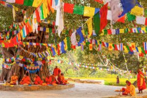 Lumbini monks Nepal highlight tour