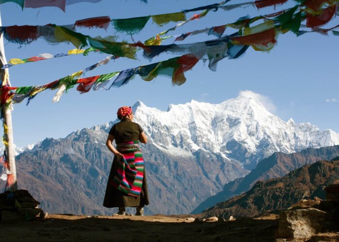 Nepalese woman during Langtang Valley Trek Nepal