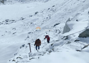 Cho La Pass Climbing