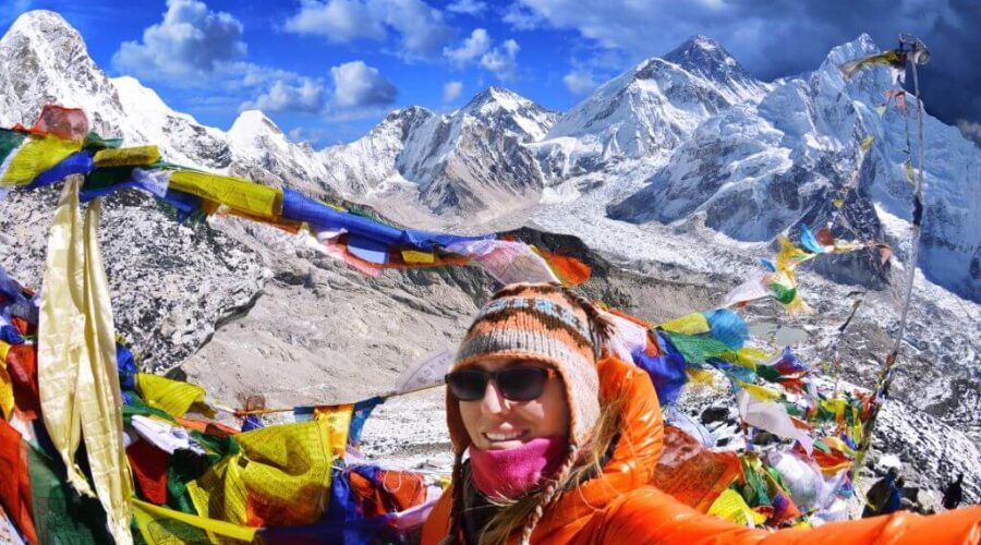 Hiker selfie during Everest Base Camp Trek