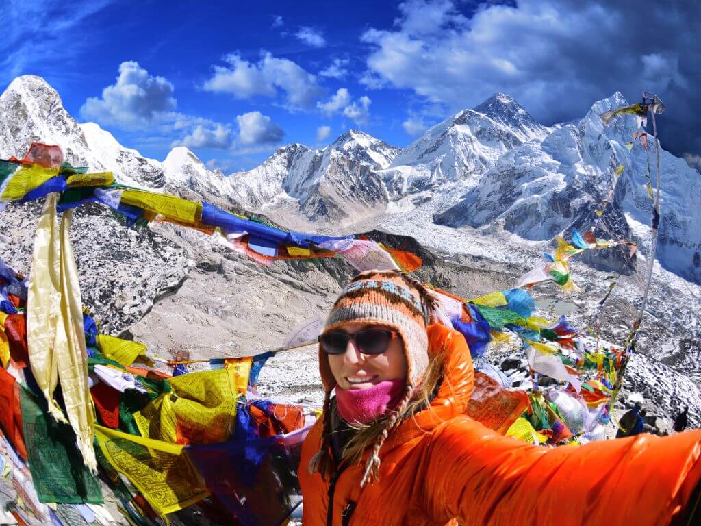 Hiker selfie during Everest Base Camp Trek