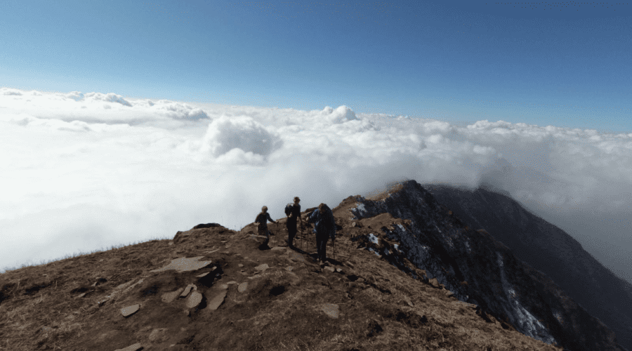 View during Mohare Danda trek Nepal