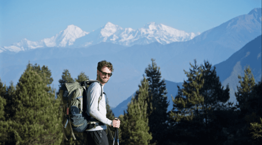 Tourist during Mohare Danda trek Nepal