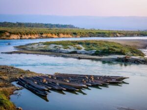 Chitwan boats in River nepal highlights tour