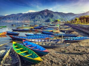 Nepal Highlights boats Fewa lake
