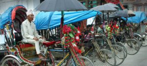 rickshaw ride in nepal