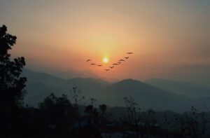 Sunset view from Sarangkot