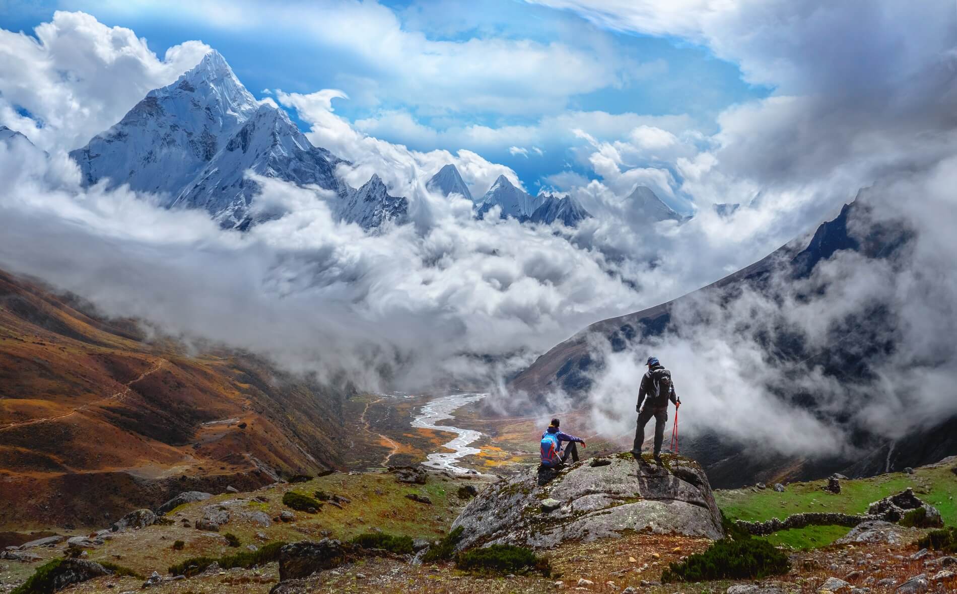 Nepal Trekking with Ama Dablam view