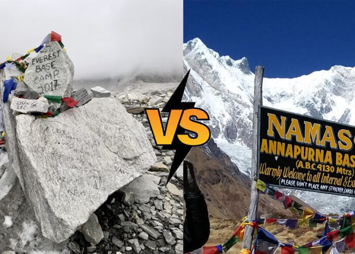 everest base camp vs annapurna base camp