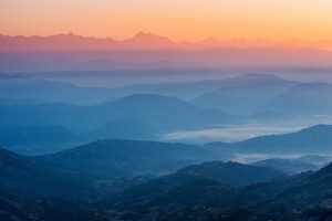 Nepal Himalaya sunset
