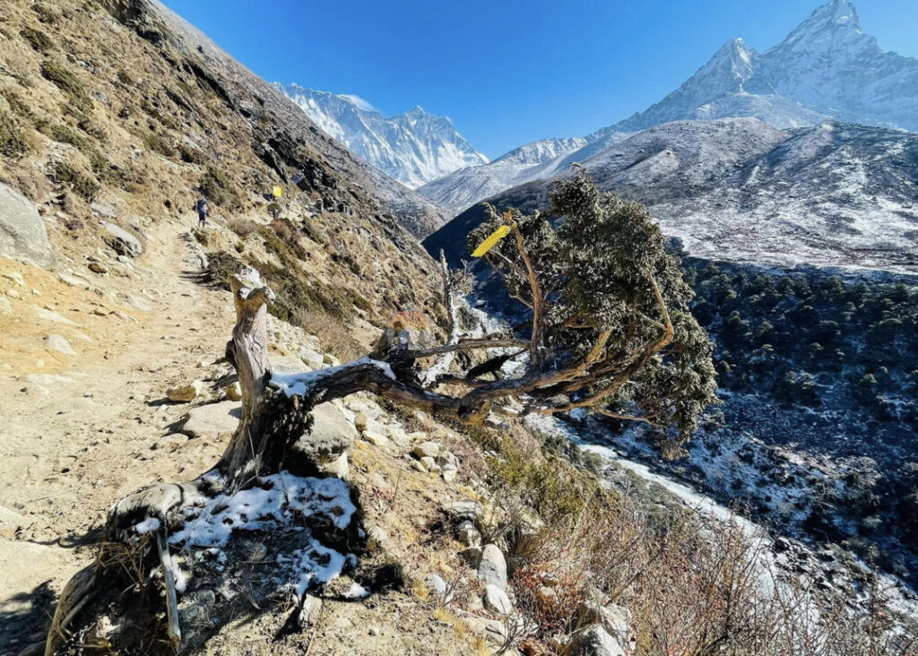 On the way of Pangboche