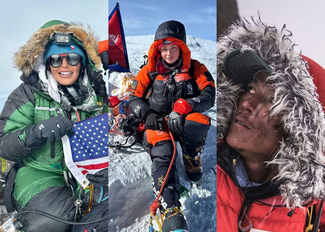 Gina Marie Rzucidlo, Anna Gutu, and Tenjing sherpa