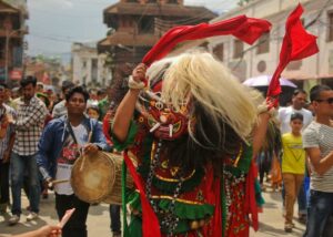 Lakhe Dance in Pokhara Street Festival
