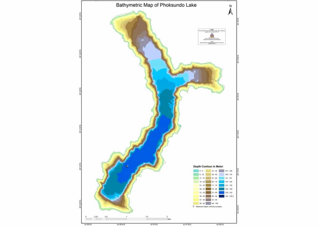 Bathymetric Map of Phoksundo Lake