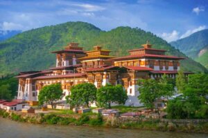 Punakha Dzong Bhutan, visited on the Journey Through Cultural Tour