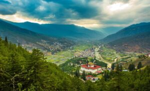 Bhutan landscape along Journey Through Cultural Tour route